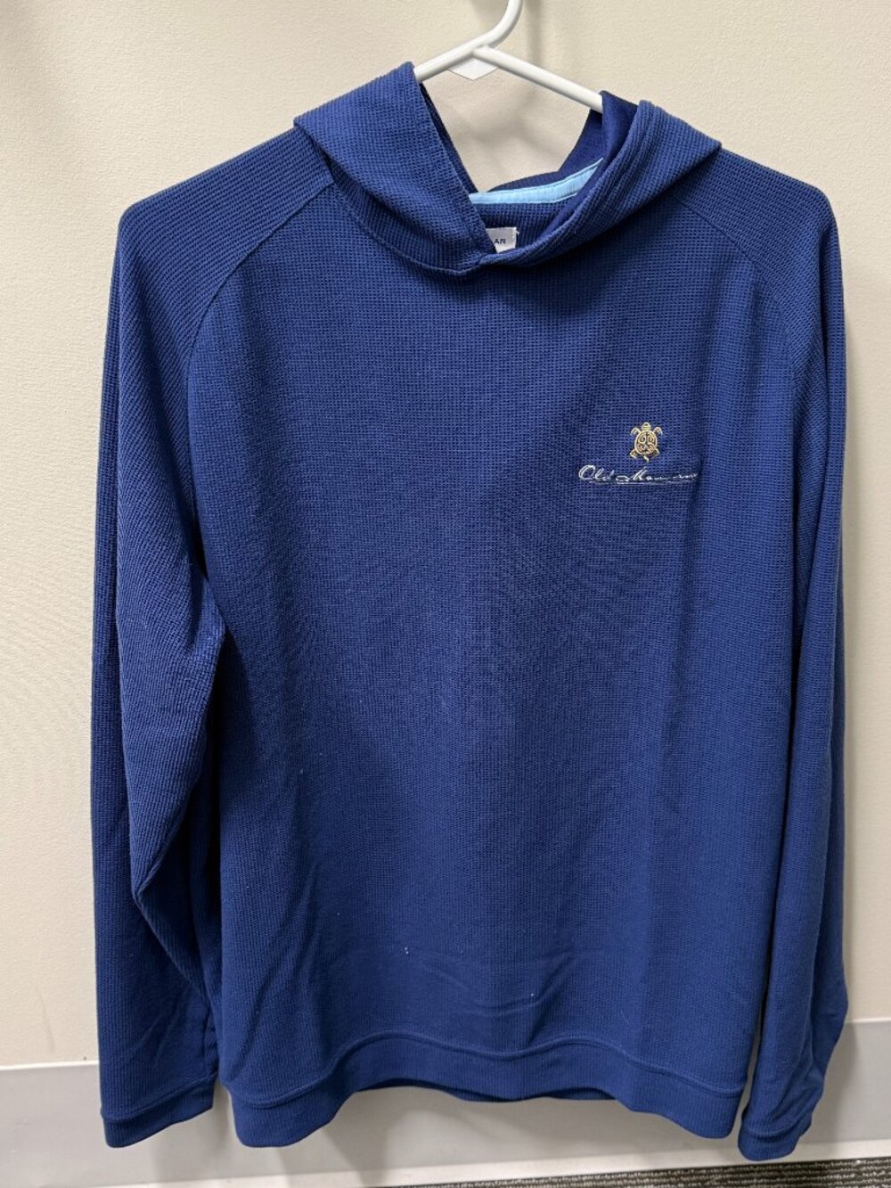 Peter Millar Pine Waffle Hoodie - Medium - Navy - Old Memorial Golf Club